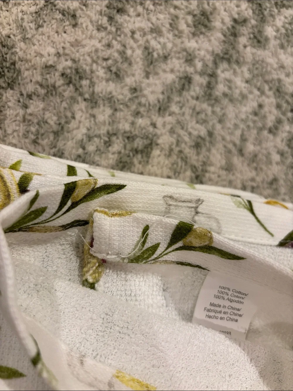 Mint & Ivy Tuscan Olives Olive Oil Botanical Kitchen Towels Set of 2 NWT Cotton